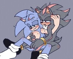 anthro bite_mark bodily_fluids bruised chaotixshiro clothing duo eulipotyphlan fingering footwear half-closed_eyes hedgehog male male/male mammal narrowed_eyes sega shadow_the_hedgehog socks sonadow sonadoww sonic_(series) sonic_the_hedgehog sonic_the_hedgehog_(series) sweat white_clothing white_footwear white_socks