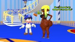 1boy 1girls 3d 3d_(artwork) :d ass big_ass big_ass_(female) big_booty big_booty_(female) big_butt big_butt_(female) black_hair blue_hat blue_shirt blush blushing_male bottomless bottomless_female brown_shoes bubble_ass bubble_ass_(female) bubble_butt bubble_butt_(female) dark-skinned_female dark_skin ebony_female english_text female gloves hat inkling_girl jiggling_ass jiggly_ass kaibernation light-skinned_male light_skin lime_hair long_sleeves male no_panties no_pants oc open_mouth original_character overalls shirt shocked shocked_expression shoes short_hair slippers smg4 smg4_(character) splatoon splatoon_oc text white_gloves wobbling_ass wobbling_butt