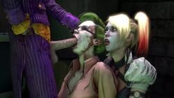 1boy 2017 2girls 3d absurdres animated balls batesz batman:_arkham_knight batman_(series) big_breasts big_penis blonde_hair blue_eyes breasts christina_bell cleavage clothes dc dc_comics eyebrows facepaint facial_mark fellatio female glasses green_hair hair hair_bun harley_quinn harley_quinn_(arkham) harley_quinn_(arkham_knight) human joker lips lipstick looking_up makeup male multicolored_hair multiple_girls no_sound nose open_mouth oral pale-skinned_female pale-skinned_male pale_skin penis pigtails shiny shiny_skin source_filmmaker teeth testicles the_joker threesome tongue tongue_out twintails veiny_penis video watching