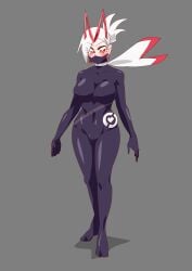 ace_ukiyo blush bodysuit breasts covered_mouth face_mask female female_only genderswap kamen_rider kamen_rider_geats kamen_rider_geats_(series) otokam1117 rule_63 tagme tokusatsu white_hair