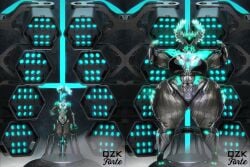 big_breasts breasts cleavage expansion female huge_breasts nyx_(warframe) qzk_forte sequence tagme thick_thighs warframe wide_hips