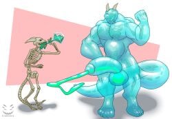 anthro big_muscles big_penis bodily_fluids bone corinoch_(artist) cum dragon ejaculation genital_fluids genital_growth genitals goo_creature goo_creature_with_bones goo_transformation green_cum growth hands-free hi_res huge_cock huge_muscles hyper hyper_genitalia hyper_muscles hyper_penis male muscles muscular muscular_male mythological_creature mythological_scalie mythology penis penis_growth potion potion_bottle scalie sequence skeleton solo transformation translucent translucent_body translucent_penis undead unusual_bodily_fluids unusual_cum unusual_genital_fluids visible_skeleton