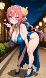 ai_generated breasts cute_face female high_heels huge_breasts ilulu_(dragon_maid) miss_kobayashi's_dragon_maid twerk twerking