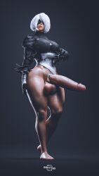 1futa 3d android android_futa big_breasts big_cock big_penis black_blindfold blindfold blindfolded breasts cock erection futa futa_only futanari grvty3d huge_cock hung_futa intersex large_boobs large_breasts light-skinned_futa light_skin nier nier:_automata nier_(series) penis robot robot_futa robot_humanoid video_game_character white_hair white_hair_futa yorha_2b