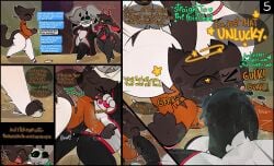 ass bump dialogue falling falling_on_penis fellatio gagging_on_penis genitals group halloween holidays male nonbinary_bunny oral orio_(nonbinary_bunny) penetration penile penis sex text texting trio trio_focus tripping uncensored vampire_costume walking