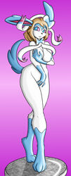 alternate_color anthro breasts canine eeveelution female fur hitori09 human mammal nintendo pokemon pokemon_(species) pokephilia pussy serena_(pokemon) solo sylveon video_games white_fur