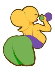 1girls 2d ass big_ass big_breasts breasts cleavage closed_eyes eggplant emoji emoji_(race) emoji_slut emojifam_(sssir8) female huge_ass huge_breasts open_mouth plantpenetrator ponytail sole_female solo solo_female spandex suggestive tongue tongue_out yellow-skinned_female yellow_skin yoga_pants