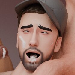 3d 3d_(artwork) 3d_artwork after_blowjob after_cum after_fellatio after_oral baseball_cap baseball_cap_only beard blowjob cum cum_on_face cum_on_mouth cum_on_tongue cum_string cumming eminem eminem_(fortnite) face_closeup fellatio fellatio_gesture fortnite gay gay_orgy gay_sex gunnsteam hat hat_only icon irl_character male meet_and_greet moustache oral_sex orgy orgy_sex parody penis profile_picture semen solo_focus sucking_cock sucking_dick sucking_penis veins_on_cock veins_on_dick veins_on_penis veiny_cock veiny_dick veiny_penis