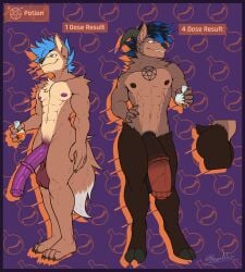 2025 4_toes 5_fingers abs absurd_res alternate_species animal_genitalia animal_penis anthro arm_tuft artist_name ass balls biceps big_balls big_penis biped black_balls black_hair black_nipples black_nose blue_hair blue_highlights bovid brown_balls brown_body brown_fur brown_hair brown_nipples brown_penis brown_soles canid canine canis caprine chest_tuft claws colored digital_drawing_(artwork) digital_media_(artwork) digitigrade dipstick_tail english_text equine_genitalia equine_penis facial_tuft feet fingers flaccid fluffy fluffy_tail fur genital_growth genitals goat green_eyes growth hair hi_res highlights_(coloring) holding_flask holding_object hooves horizontal_pupils horn hybrid khayen long_penis male mammal markings medial_ring model_sheet multicolored_body multicolored_penis neck_tuft nipples nude nude_anthro nude_male occult_symbol orange_liquid pecs penis penis_growth pentagram pentagram_markings plantigrade plantigrade_to_digitigrade plantigrade_to_unguligrade potion potion_bottle pupils purple_background purple_nipples purple_penis ryan-wolf saggy_balls serratus short_tail shoulder_tuft signature simple_background solo symbol tail tail_markings teeth text thick_penis toe_claws toes transformation transformation_potion triceps tuft two_tone_body two_tone_penis underbite unguligrade wolf yellow_eyes