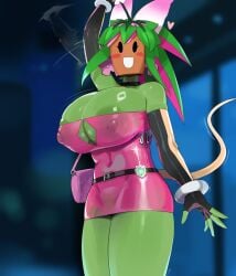 1boy 1girls ass big_breasts blaster_master blush breasts clothing elemental_creature elemental_humanoid female flora_fauna flower flower_(anatomy) green_body head_flower hi_res hooker huge_breasts humanoid kanna_(blaster_master) leaf leaf_hair male mdthetest nipples plant plant_hair plant_humanoid pseudo_hair pussy solo solo_focus