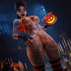 1girls 2025 3d areolae artist_name athletic athletic_female big_breasts black_nails bottomless braid breasts child_bearing_hips clitoral_hood clitoris clothed clothing facepaint female female_only fingerless_gloves fortnite freckles gloves goggles goggles_on_head green_eyes halloween hand_on_hip hand_on_thigh hourglass_figure jack-o'-lantern jules_(fortnite) ky0rii kyorii lifting_shirt light-skinned_female light_skin looking_at_viewer nipples nude nude_female partially_clothed plump_labia presenting pumpkin pussy shirt_lift solo standing stockings tattoo tattoo_on_belly tattoo_on_breast tattoo_on_chest tattoo_on_legs tattooed_arm tattoos_everywhere thick_thighs thighhighs thighs video_games voluptuous voluptuous_female wide_hips