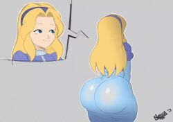 1female 1girls 2d animated artist_name ass ass_jiggle back back_view behind_view big_ass blonde_female blonde_hair blue_eyes blush bottom_heavy bouncing_ass clothed clothing coffeenexxa comedy female female_only fully_clothed funny gifs hair hairband hi_res highres huge_ass human humor indestructible_ass light-skinned_female light_skin long_hair maria_robotnik nexxa plain_background rear_view sega simple_background solo solo_female sonic_(series) sonic_the_hedgehog_(series) sound sound_edit sound_effects tagme tsurgeo video