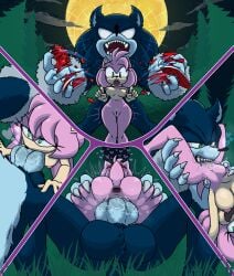 1boy 1girls amy_rose ass_shot clothing_damage clothing_destruction cunnilingus female hedgehog junebug69 knotted_cock male male/female nighttime nude outdoors penis pussy pussy_juice raised_tail ripping_clothes rough_sex saliva sega size_difference sonic_(series) sonic_the_hedgehog sonic_the_hedgehog_(series) sonic_the_werehog sonic_unleashed stomach_bulge sucking_dick sudden werehog wet_pussy