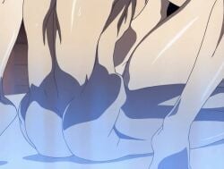 00s 1boy 1girls 2004 animated bible_black bible_black_new_testament blonde_hair breasts closed_eyes cowgirl_position earrings face_between_breasts female grabbing_another's_breast groping high_ponytail jewelry large_breasts lipstick male moaning nude oshima_takeshi penis ponytail pussy pussy_juice saeki_kaori shin_bible_black shiny_skin sweat tagme vice_principal