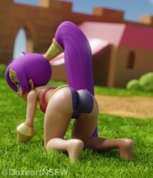 1girls 3d 3d_animation all_fours animated ass ass_focus ass_jiggle ass_shake barefoot dark-skinned_female dark_skin dazeart dazeartnsfw female loop looping_animation no_sound purple_hair self_upload shantae shantae_(character) shiny_skin shorter_than_10_seconds sweat sweaty_body tagme thick_thighs twitter_username underwear video