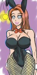 absurdres big_breasts bow_tie breasts brown_hair bunny_ears bunnysuit cleavage cuffs dazed expressionless fake_animal_ears female female_only femsub fishnets fit fit_female huge_breasts hypnosis large_breasts large_lips original pantyhose pendulum sketch spiral_eyes symbol_in_eyes wide_hips zorro-zero