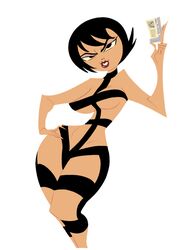 1girls adult_swim ashi_(samurai_jack) black_hair busty cosplay curvy cute daughters_of_aku female female_only huge_breasts lipstick looking_at_viewer partially_clothed samurai_jack short_hair slb smile smirk solo the_fifth_element thick_thighs toonami villainess wide_hips