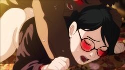 1boy 1girls 2d 2d_animation animated ass bestofnesia black_hair blush boruto:_naruto_next_generations boruto:_two_blue_vortex closed_eyes consensual dark-skinned_male dark_skin doggy_style drool female glasses interracial light-skinned_female light_skin longer_than_10_seconds male messy_hair moaning moaning_in_pleasure naruto naruto_(series) no_sound nude_female open_mouth outdoors pussy sarada_uchiha sex shorter_than_30_seconds straight sweat tagme taken_from_behind uchiha_sarada vaginal_penetration video