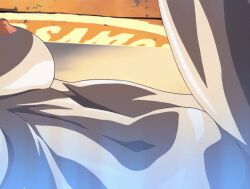 00s 1boy 1girls 2004 animated bible_black bible_black_new_testament blonde_hair bouncing_breasts breasts earrings female high_ponytail implied_sex jewelry large_breasts lips lipstick male nipples nude ponytail purple_eyes saeki_kaori shin_bible_black shiny_skin sweat tagme