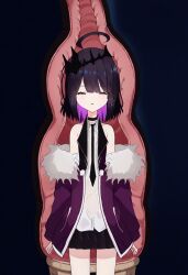 absorption absorption_vore ai_generated anime_girl annie_princessu cell cell_(dragon_ball) cell_vore dragon_ball_z female hispanic_virtual_youtuber mind_break mind_control princess princessuart swallowing virtual_youtuber vore vtuber