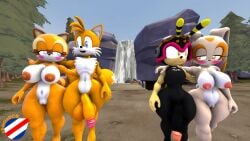 2boys 2girls bee charliedcr charmy_bee cream_the_rabbit female female/male females fox male male/female males marine_the_raccoon miles_tails_prower nsfw nude rabbit raccoon sega sfm sonic_(series) sonic_the_hedgehog_(series) source_filmmaker tails_the_fox