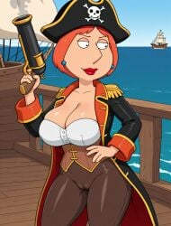 1girls 20th_century_studios ai_generated cameltoe cosplay disney family_guy female lois_griffin pirate pussy sexfightfun solo stable_diffusion