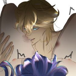 2boys biting flins_(genshin_impact) gay genshin_impact hickey male male/male nipples varka_(genshin_impact)