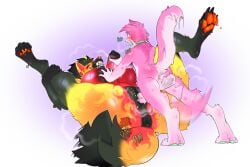 3:2 absurd_res anthro anthro_on_anthro anthro_penetrated anthro_penetrating anthro_penetrating_anthro anus big_breasts black_anus black_clitoris blush breast_grab breasts canid canine canis clitoris domestic_dog duo ear_piercing emmett_green_(verne_nicolaio) erection facial_piercing fangs female female_penetrated fur gauged_ear genital_piercing genitals green_body green_fur green_hair green_tongue hair hand_on_breast hi_res huge_breasts iamnotmetal labia_piercing larger_female larger_penetrated looking_pleasured lying male male/female male/male male_penetrated male_penetrating male_penetrating_female male_penetrating_male mammal maned_wolf multiple_piercings musk musk_clouds narrowed_eyes nose_piercing nose_ring nude on_back open_mouth open_smile orange_body orange_fur pawpads penetration penile penile_penetration penis penis_in_vagina piercing pink_anus pink_body pink_fur pink_penis plump_labia puffy_anus pussy pussy_piercing red_(verne_nicolaio) red_pawpads ring_piercing septum_piercing septum_ring sex sharp_teeth simple_background size_difference smaller_male smile spread_legs spreading tail tail_motion tailwag teeth tongue vaginal_penetration vulva vulva_piercing white_body white_fur yellow_body yellow_fur