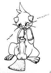 anthro balls big_penis biped black_and_white cm dewott erection feet huge_cock humanoid_penis male_only monochrome nintendo nude one_eye_closed penis plantigrade pokemon pokemon_(species) solo video_games whiskers