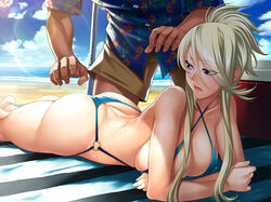 beach sling_bikini swimsuit taimanin_asagi_battle_arena touko_von_messerschmitt zol