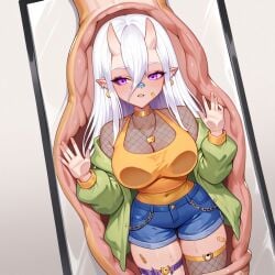 absorption absorption_vore ai_generated anime_girl cell cell_(dragon_ball) cell_vore dragon_ball_z female hispanic_virtual_youtuber mind_break mind_control rawr_rina swallowing virtual_youtuber vore vtuber