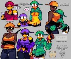 1futa 3girls aerolae artist_name baseball_bat baseball_cap big_breasts block_tales breasts deleter_(block_tales) dickgirl exposed_penis face_in_breasts female finn_mccool_(block_tales) futanari gloves grabbing_ass hammer intersex looking_away megaphone megaphone_man_(block_tales) nipples penis roblox roblox_game robloxian rule_63 self_upload sevenseverus shotgun shotgun_bloke_(block_tales) smile sunglasses sweat tagme text_bubble yuri