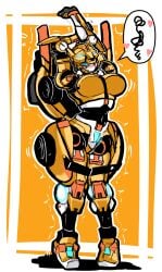 2d 2d_(artwork) 2d_artwork big_breasts blush breasts breasts_on_glass cheetah female female_only heart huge_breasts metal_cardbot mralee robot robot_girl robot_humanoid speech_bubble stretching tachi_(metal_cardbot) tachy_(metal_cardbot) thicc thicc_thighs thick_thighs