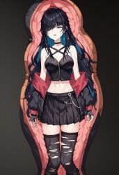 absorption absorption_vore ai_generated anime_girl ariacen cell cell_(dragon_ball) cell_vore dragon_ball_z female hispanic_virtual_youtuber mind_break mind_control swallowing virtual_youtuber vore vtuber