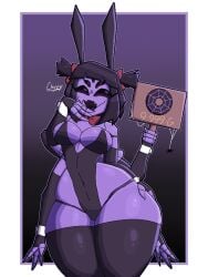 ass big_ass big_breasts big_butt big_thighs big_titties black_hair breasts bunny_ears bunny_girl bunny_girl_suit bunnysuit chuyy curvaceous curvaceous_female curvaceous_figure curvy curvy_figure curvy_hips female female_focus female_only muffet purple_body short_hair spider spider_girl thigh_highs undertale undertale_(series) underwear
