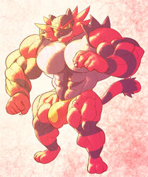 1boy 2017 3_toes abs barefoot biceps big_muscles black_fur bulge claws clothed clothing fangs feet feline fist flaccid fur furry green_eyes grey_fur incineroar jockstrap looking_at_viewer male male_only mammal muscular muscular_male nintendo no_nipples paws pecs penis_outline pokemon pokemon_sm red_fur ripped-saurian sharp_teeth shiny smile solo solo_male standing stripes tail teeth thick_thighs tiger toes topless underwear video_games yellow_sclera