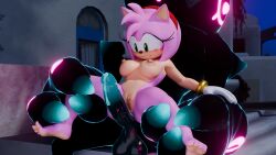 amy rose from sega by twintails3d