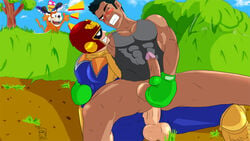 2boys abel abs anal_penetration anal_sex artist_name ass bara blush bottomless boxing_gloves bush captain_falcon clenched_teeth crossover duck_hunt duck_hunt_dog duck_hunt_duck erection gay helmet hidden holding_balls huge_cock human joystick large_balls little_mac looking_at_partner male_only muscle muscular muscular_male nintendo one_eye_closed pecs penis penis_size_difference punch_out retracted_foreskin riding_penis sitting_on_penis spread_legs super_smash_bros. super_smash_bros._for_nintendo_3ds_and_wii_u tan_skin tank_top testicles tight_shirt tree tumblr veiny_penis video_games woods