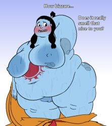 areola armpit_fetish armpit_sniffing bbw belly_tattoo big_areola big_breasts blush bodily_fluids breasts clothing confusion disembodied_hand disembodied_head fat fat_belly fat_female fat_legs fat_thighs female fish-men_(one_piece) hair jinbe marine obese obese_female one_piece orange_clothing overweight overweight_female oxkingky rule_63 sniffing sniffing_armpit solo sweat sweaty sweaty_armpits sweaty_body sweaty_breasts tattoo text