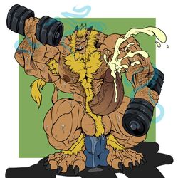 arody digimon hung_bottom leomon male_only tagme