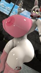 3d_render anthro big_breasts big_lips breasts cigarette_box cigarette_in_hand five_nights_at_freddy's five_nights_at_freddy's_2 mangle_(fnaf)