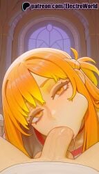 1boy 1girls 2025 ai_generated artist_name blowjob blowjob_face cock dick electroworld fellatio female hi_res high_quality high_resolution highres licking oral oral_sex orange_hair patreon patreon_username penis solo_focus stable_diffusion straight sucking sword_art_online uncensored watermark yuuki_asuna