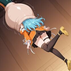 absorption absorption_vore ai_generated anime_girl cell cell_(dragon_ball) cell_vore dragon_ball_z female hispanic_virtual_youtuber keiramevt mind_break mind_control swallowing virtual_youtuber vore vtuber