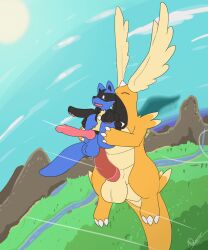 2d_animation animated anthro anthro_on_feral anthro_penetrated ass ball_size_difference ball_slap balls balls_deep balls_touching belly big_balls big_belly big_butt big_penis big_tail bodily_fluids closed_eyes crying deep_penetration dengon dripping duo erection feral feral_penetrating feral_penetrating_anthro flying flying_sex forest forest_background frame_by_frame generation_4_pokemon generation_9_pokemon genital_fluids genitals hi_res huge_balls huge_cock knot leaking_precum loop lucario male male/male male_on_feral male_penetrated male_penetrating male_penetrating_male mega_dragonite mega_evolution mountain nature nature_background nintendo open_mouth pawpads paws penetration penis penis_size_difference plant pokemon pokemon_(species) precum precum_drip precum_on_penis precum_squirt precum_string river sex size_difference sky slap stomach_bulge sun tail tears thick_thighs tree wings zoophilia