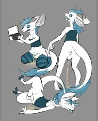 2017 2_horns absurd_res anthro anthro_peeing anus ass backsack balls blue_hair blue_sclera bodily_fluids bottomless bottomless_anthro bottomless_male casual_urination claws closed_eyes clothed clothing digital_drawing_(artwork) digital_media_(artwork) digitigrade flaccid flat_colors fur furred_kobold furred_scalie gaming genital_fluids genitals hair handheld_console hi_res horn kneeling kobold languedoc legwear long_tail looking_at_viewer looking_back looking_back_at_viewer lying male male_peeing mindkog multiple_images nintendo nintendo_ds nintendo_ds_family on_front open_mouth pattern_clothing pattern_legwear pattern_stockings peeing peeing_on_ground penis perineum playing_video_game scalie sharp_teeth simple_background snout solo standing stockings striped_clothing striped_legwear striped_stockings stripes tail teeth toe_claws tongue tongue_out urine urine_on_ground urine_pool urine_stream watersports white_body white_fur