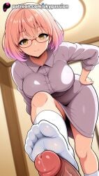 1boy 1girls 2025 ai_assisted ai_generated anime artist_name bangs beyond_the_boundary big_breasts big_breasts big_breasts big_chest big_penis blush breast breasts breasts breasts bust busty chest cock dick eyebrows_visible_through_hair feet feet_fetish female femdom foot_fetish foot_focus foot_play footjob foreshortening glasses hand_on_hip hi_res high_quality high_resolution highres kuriyama_mirai kyoukai_no_kanata large_breasts looking_at_viewer multicolored_hair no_shoes patreon patreon_username penis pink_hair pov precum short_hair skirt skypassion smile socks soles solo_focus stable_diffusion straight toejob uncensored watermark white_legwear yellow_eyes