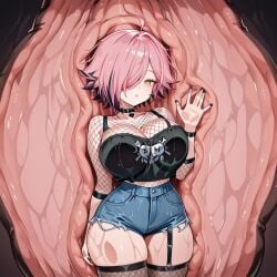 absorption absorption_vore ai_generated anime_girl cell cell_(dragon_ball) cell_vore dragon_ball_z female hispanic_virtual_youtuber karmavt mind_break mind_control neneefthy owozu swallowing virtual_youtuber vore vtuber