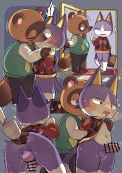 2025 absurd_res anal anal_fingering anal_sex animal_crossing anthro anthro_on_anthro anthro_penetrated anthro_penetrating anthro_penetrating_anthro anus ass balls barefoot bent_over bigoyatsu blush bodily_fluids bottomless bottomless_anthro bottomless_male bottomwear canid canine censor_bar censored closed_eyes clothed clothing collared_shirt comic container domestic_cat door dripping duo emanata erection erection_under_clothing feet felid feline felis fingering fingering_partner footwear foreskin fur genital_fluids genitals gesture glans grey_background heart_symbol hi_res humanoid_genitalia humanoid_penis ineffective_censorship inside kemono kissing long_sleeves looking_pleasured luggage male male/male male_penetrated male_penetrating male_penetrating_male mammal motion_lines multiple_scenes narrowed_eyes navel necktie nintendo open_mouth open_smile pants penetration penile penile_penetration penis penis_in_ass precum precum_drip precum_string raccoon_dog raised_clothing raised_sweater raised_topwear rover_(animal_crossing) saliva sex shirt shoes simple_background smile standing standing_sex sweat sweater sweater_vest tanuki tenting thick_thighs tom_nook_(animal_crossing) tongue topwear tuft uncircumcised vest walking waving