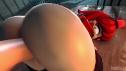 1boy 1girls 3d all_fours anal anal_penetration anal_sex animated ass close-up disembodied_penis doggy_style female head_down_ass_up human human_genitalia jail jailed loop male mimi_sentry on_all_fours on_the_floor penis plap red_eyes red_hair red_team_(team_fortress_2) roboseki robot robot_girl robot_humanoid sound source_filmmaker straight tagme team_fortress_2 video you