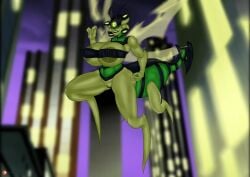 1girls alien alien_girl areolae areolae_visible_through_clothing ben_10 big_breasts breasts bug bug_girl chaquetrix female female_only giant_breasts gigantic_breasts huge_breasts large_breasts little_cat massive_breasts stinkfly tubetop ugly_female